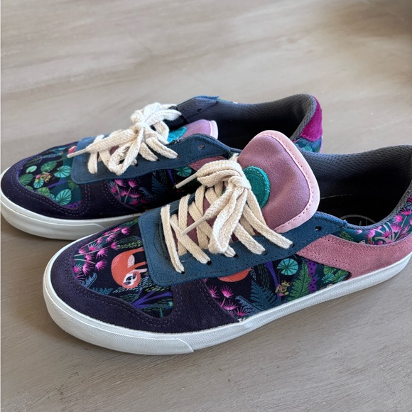 Inkkas Pink and Purple Bahia Ace Low Top Floral Sneakers - Picture 3 of 9